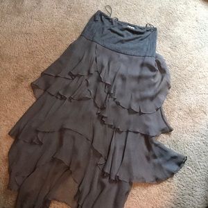 Haute Hippie strapless FLOWY ruffled dress !